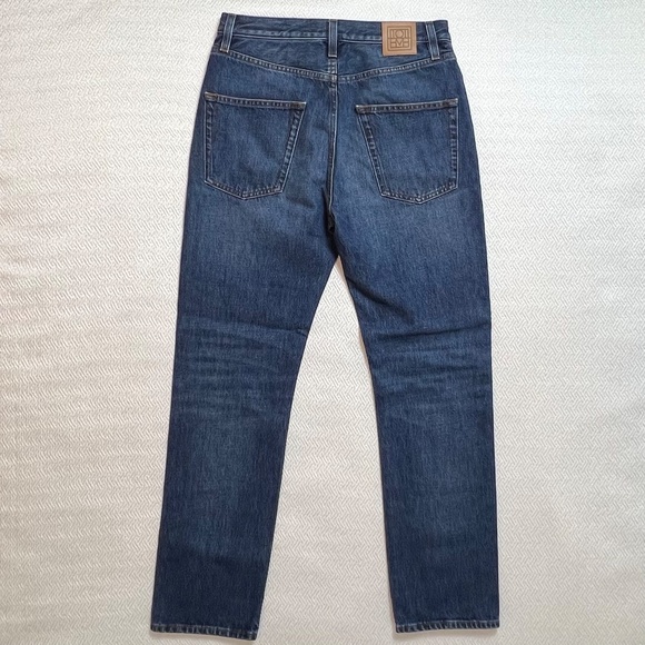 NWT TOTEME Slim Straight High Rise Regular Fit Denim Dark Vintage Wash Sz 27 - Picture 5 of 16